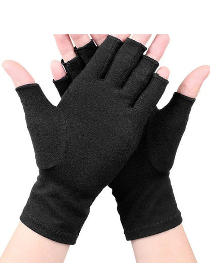 Black fingerless arthritis compression gloves