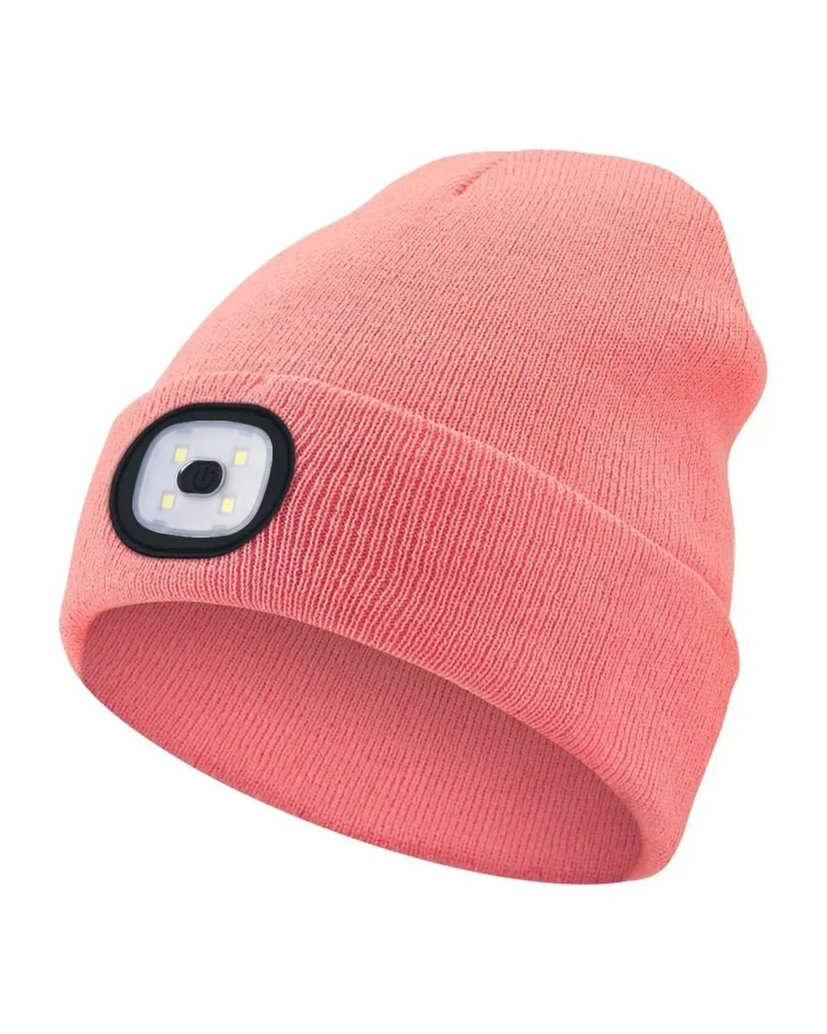 Pink LED beanie with rechargeable light
